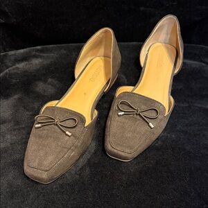 KENSIE Dark Brown Suede Flats sz 8